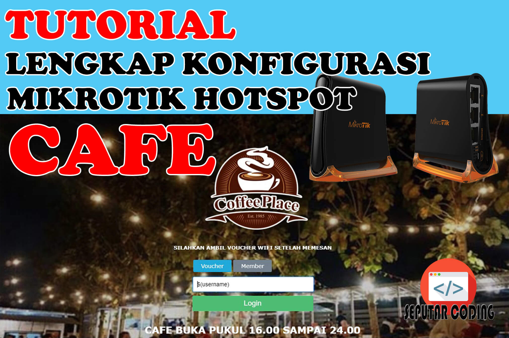 Cara Setting Mikrotik Dari Awal Untuk Hotspot Voucher Pada Mikrotik RB931 HapLite Untuk Cafe